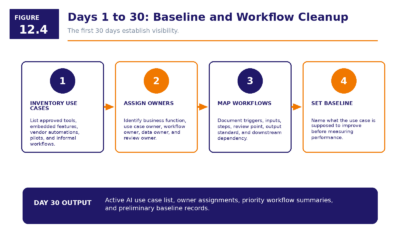 Figure 12.4   Days 1 To 30 Baseline And Workflow Cleanup